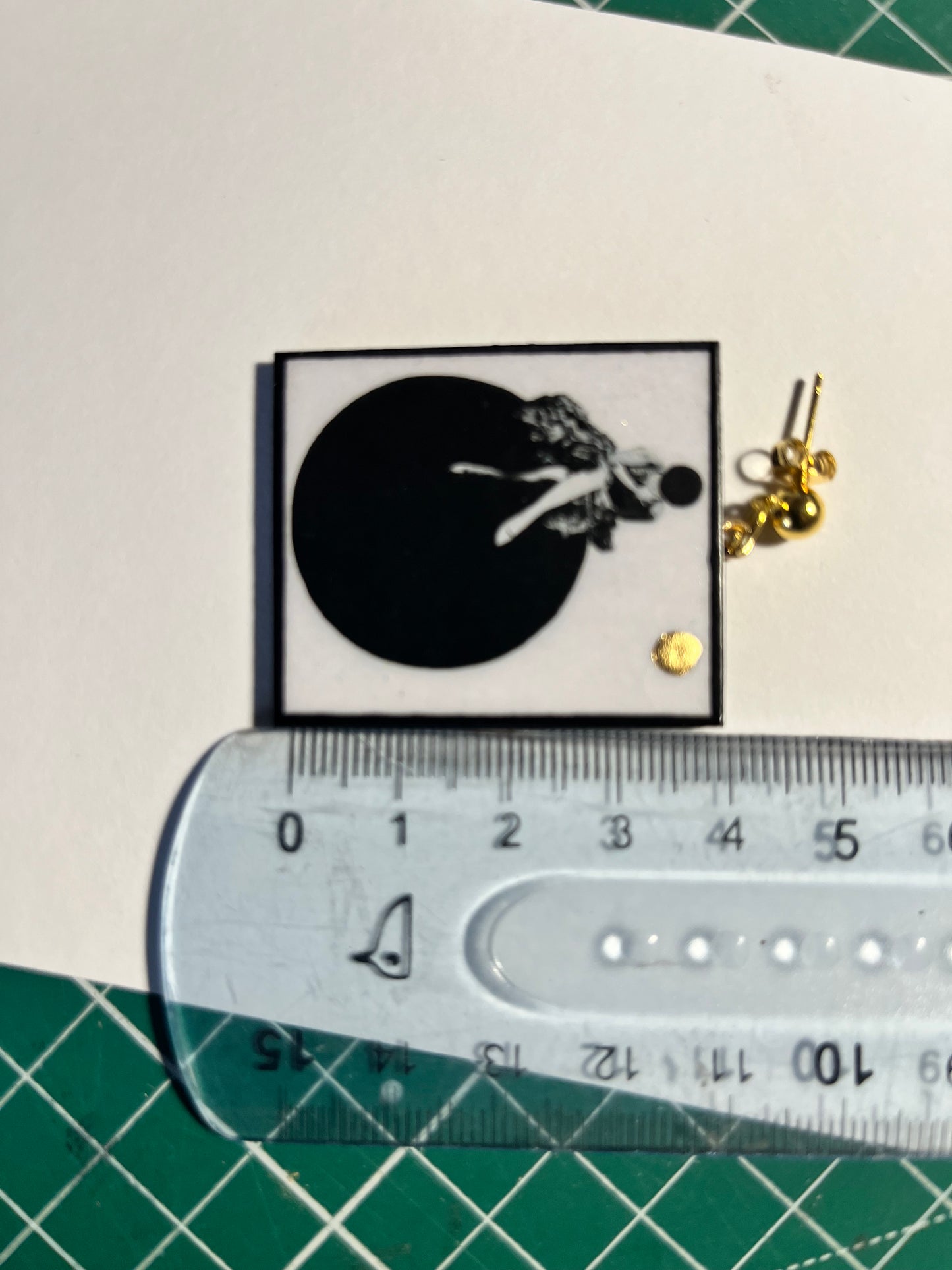 László Moholy-Nagy art earrings in sustainable wood