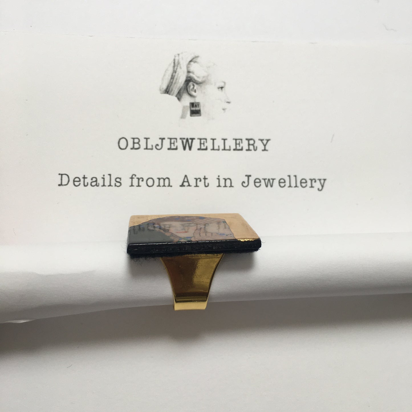 Klimt inspired promise ring
