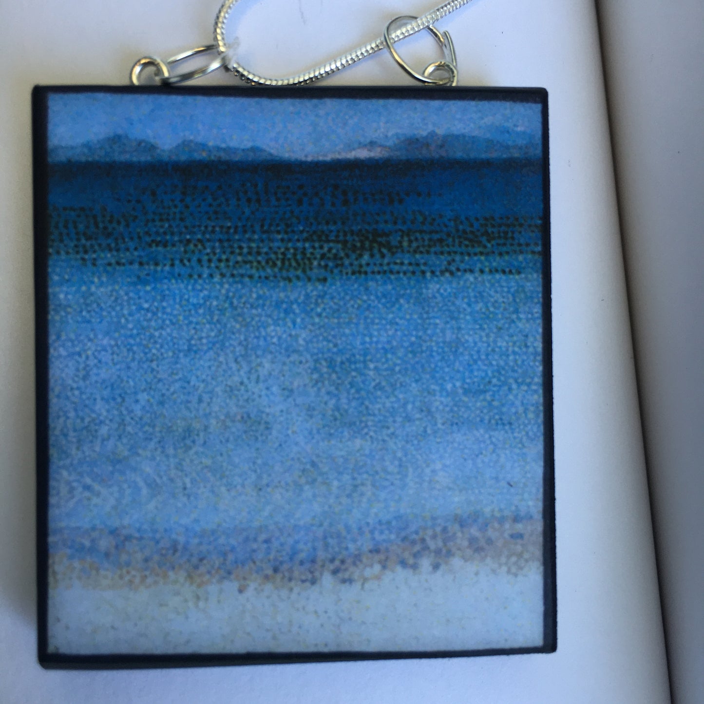 The Golden Island wood and silver necklace