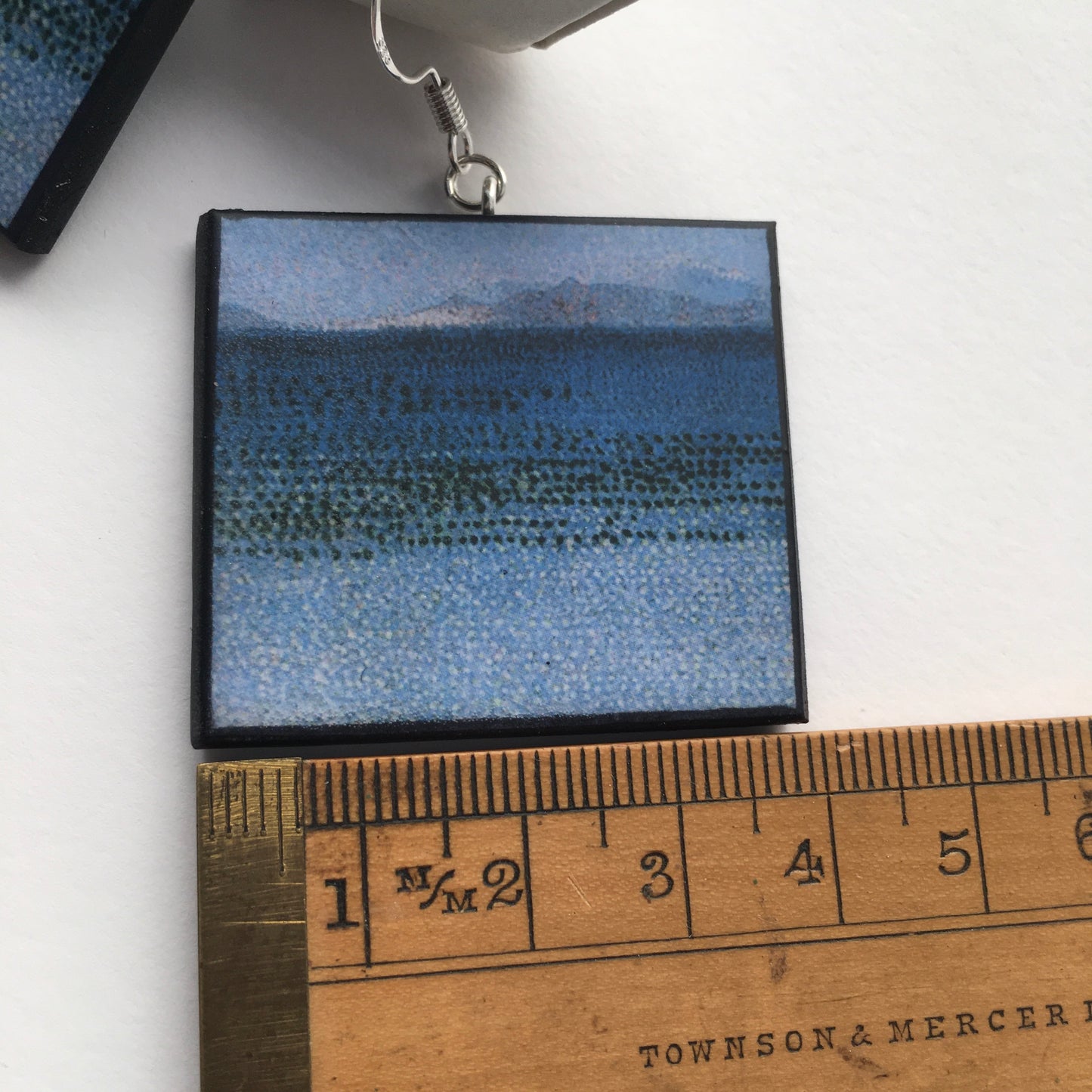 Neo Impressionism art earrings
