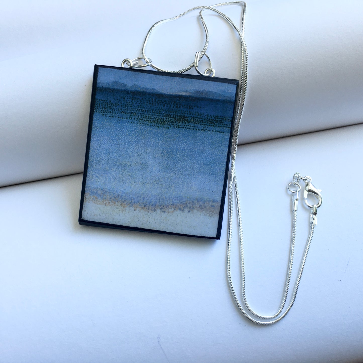The Golden Island wood and silver necklace