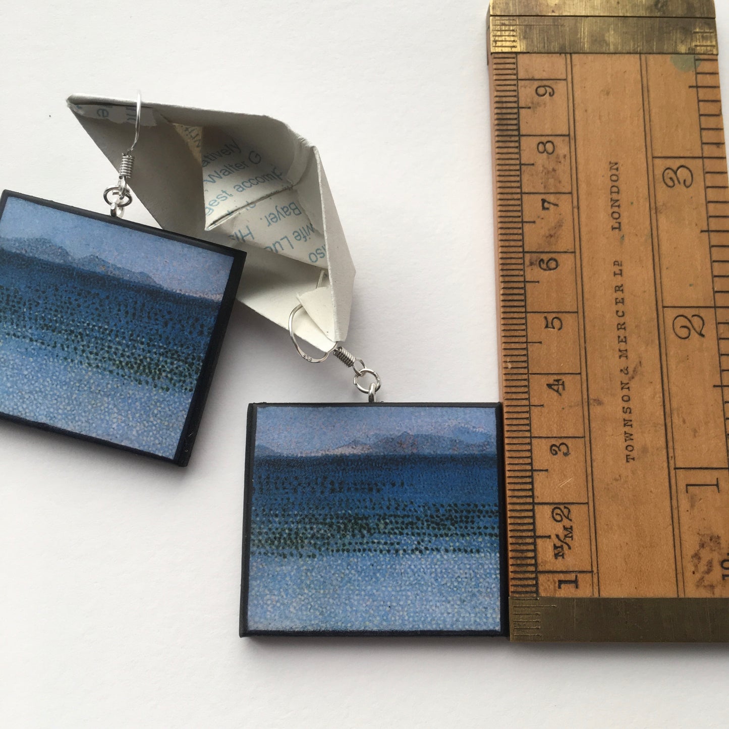 Neo Impressionism art earrings