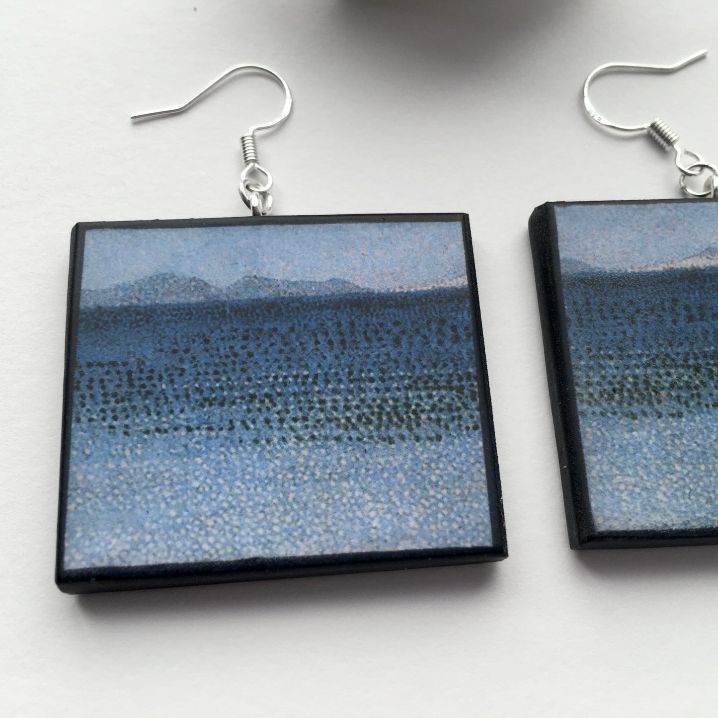 Neo Impressionism art earrings