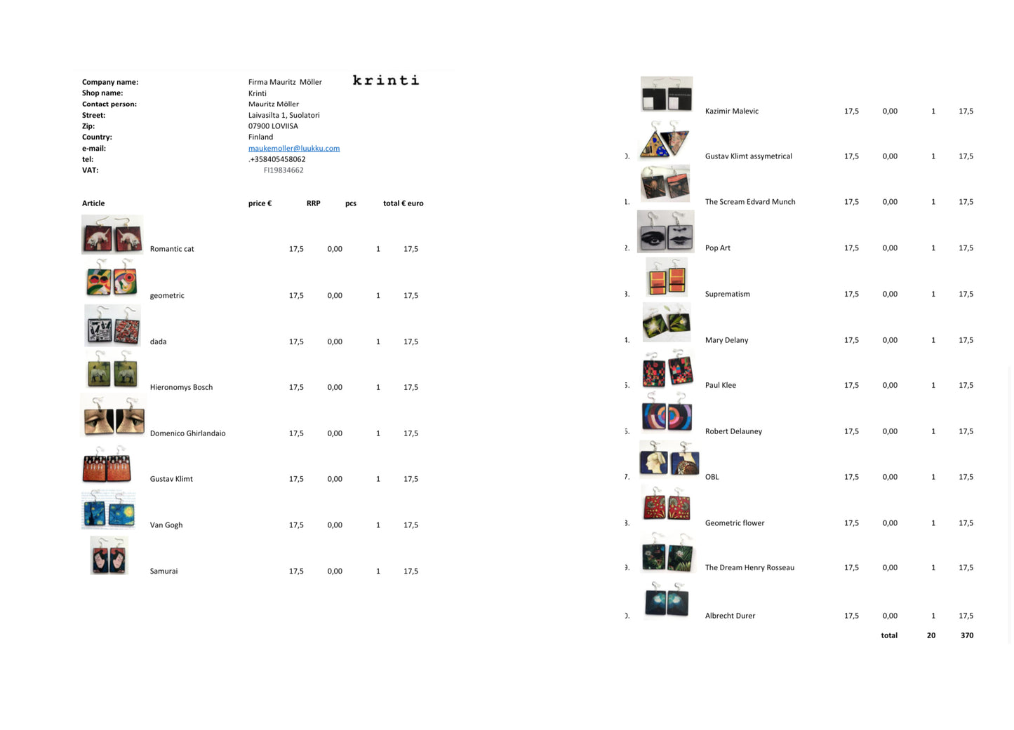 Custom order earrings