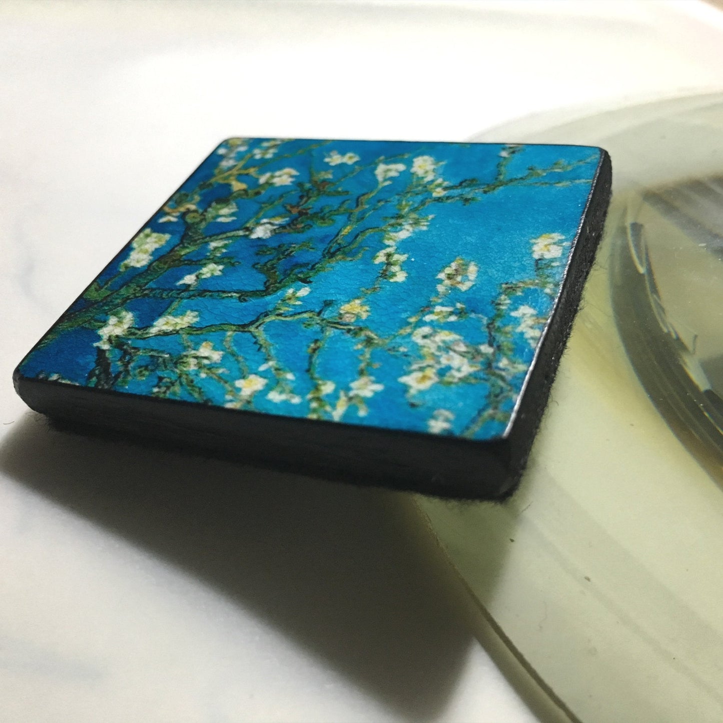 Turquoise Art Brooch. Van Gogh Jewellery. Art Gift