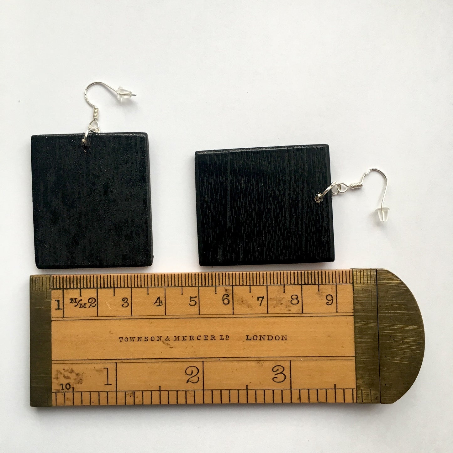 Colourful Earrings, geometric art on wood earrings.