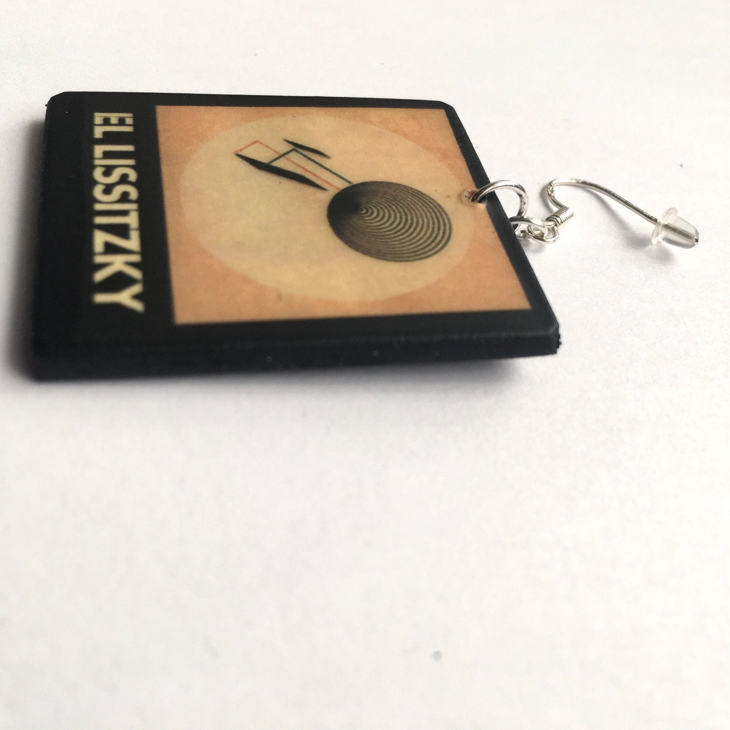 El Lissitzky, geometric art earrings. Art gift for her