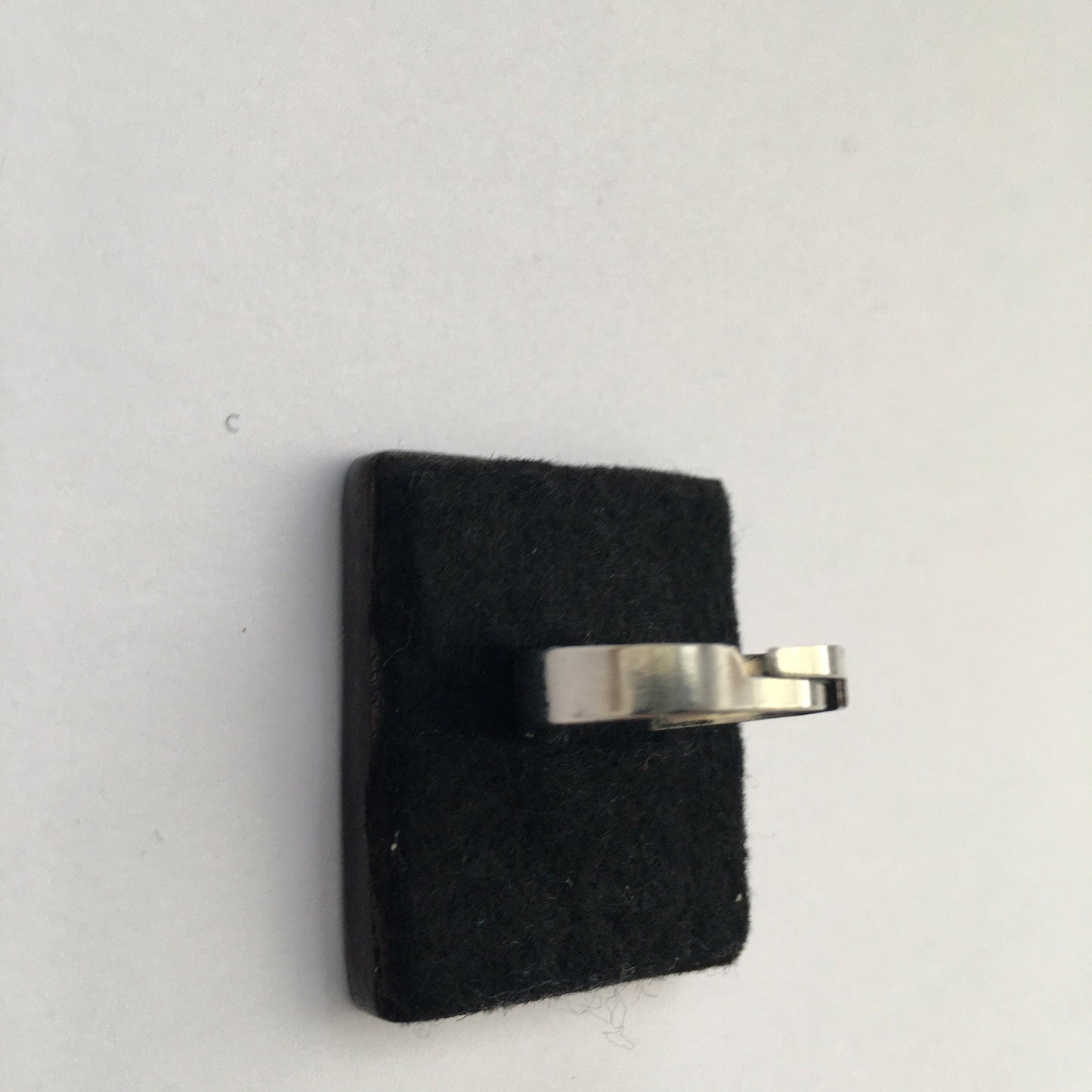 Muybridge art. Big, black and white ring. Wooden art, adjustable ring.