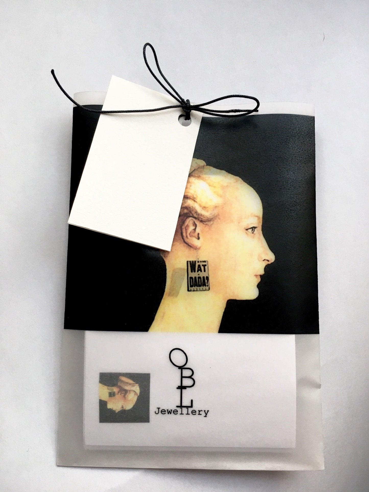 Paul Gauguin earrings. White flowers, fine art gift . Mismatched earrings