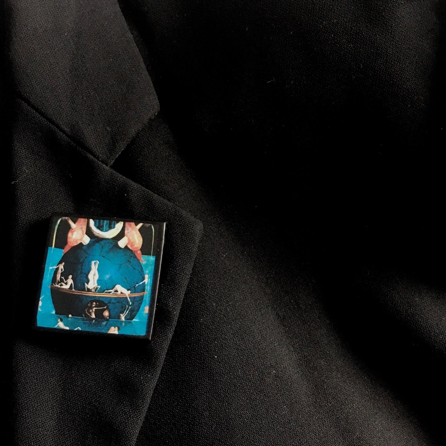Unisex art brooch inspired by Hieronymus Bosch