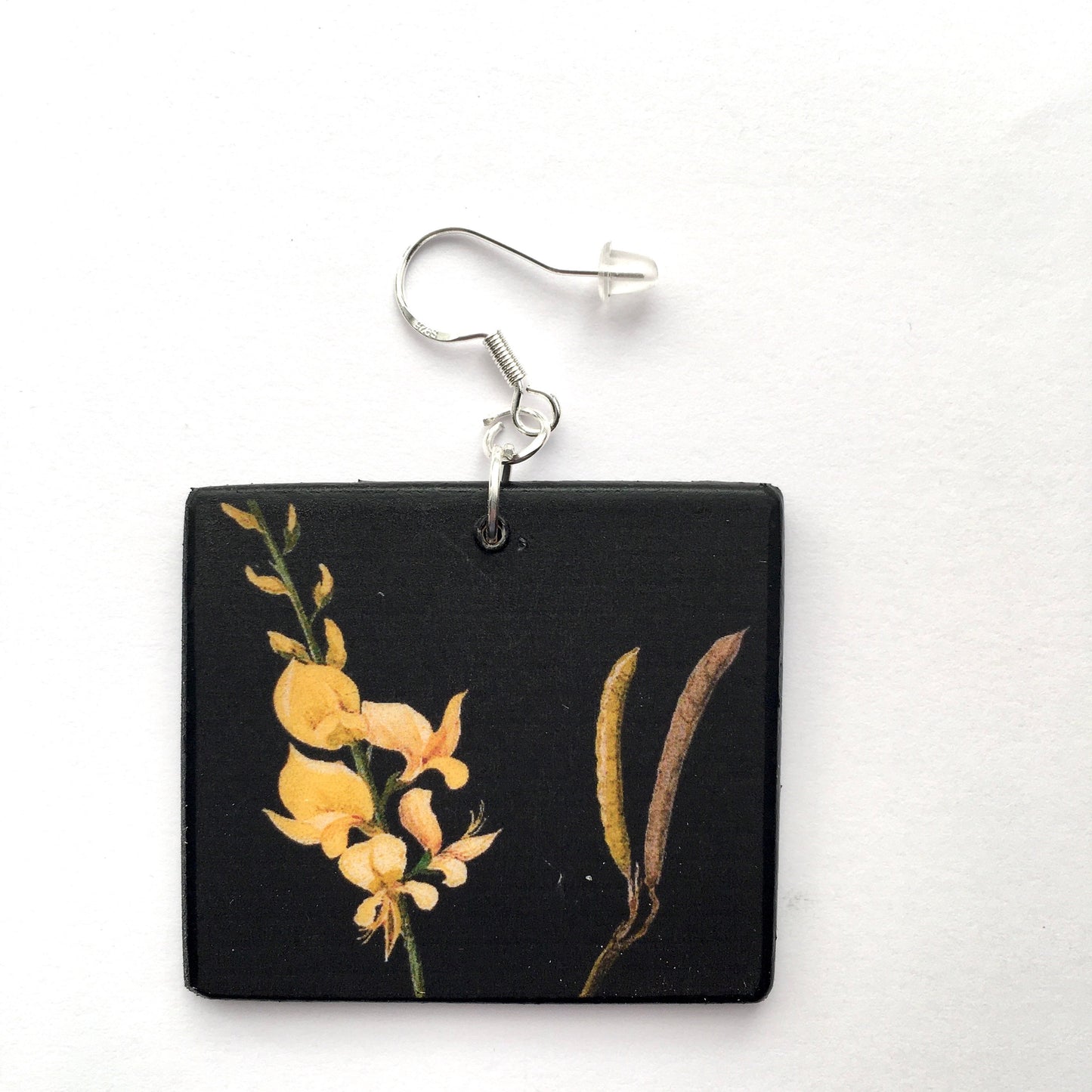 Mary Delany, asymmetrical, art earrings.