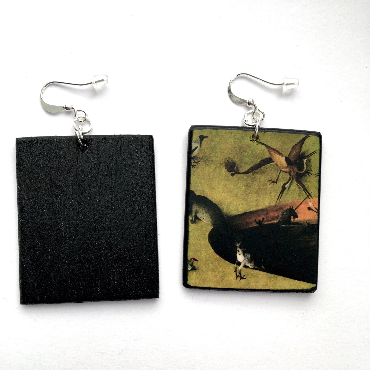 Hieronymus Bosch, mix match earrings