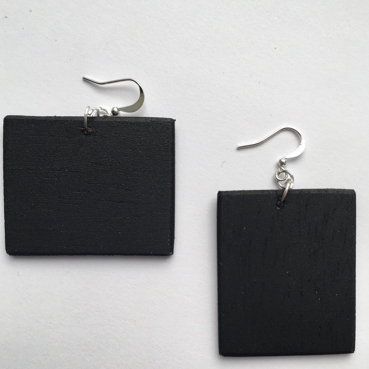 Bauhaus art jewellery. Asymmetrical earrings.
