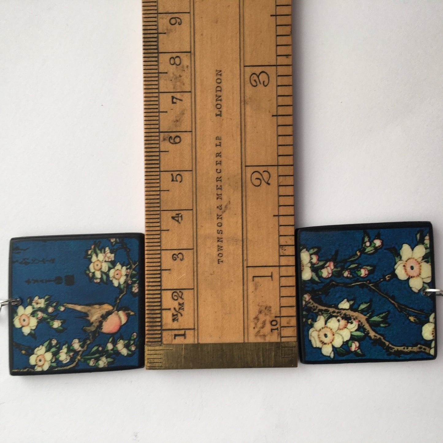 Floral earrings, sustainable jewellery, art earrings, birthday gift.