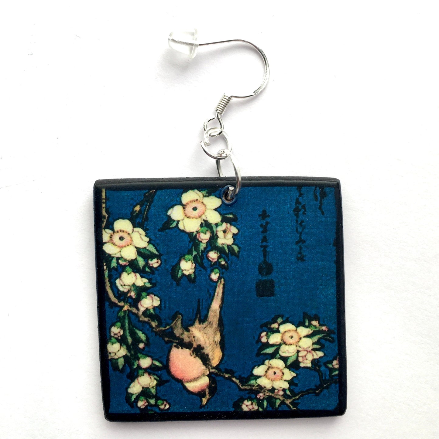 Floral earrings, sustainable jewellery, art earrings, birthday gift.