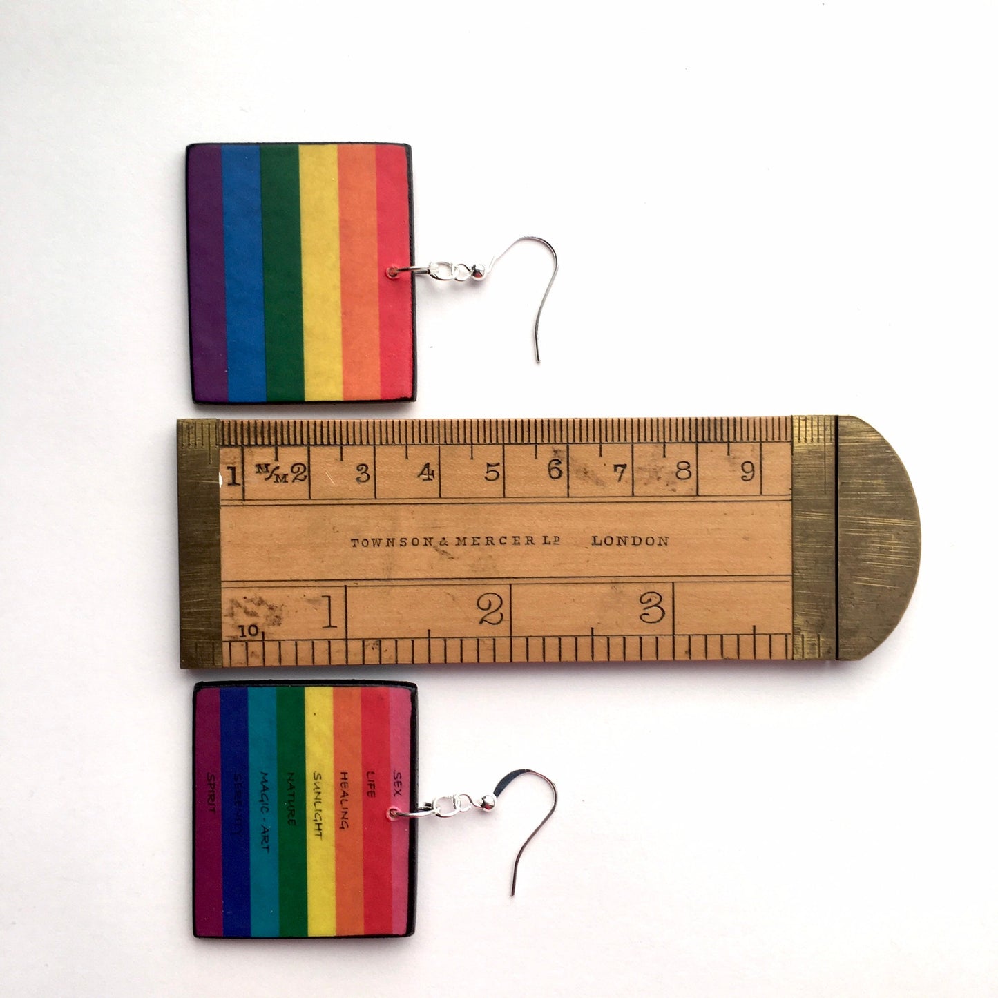 LGBT Rainbow Flag Earrings.