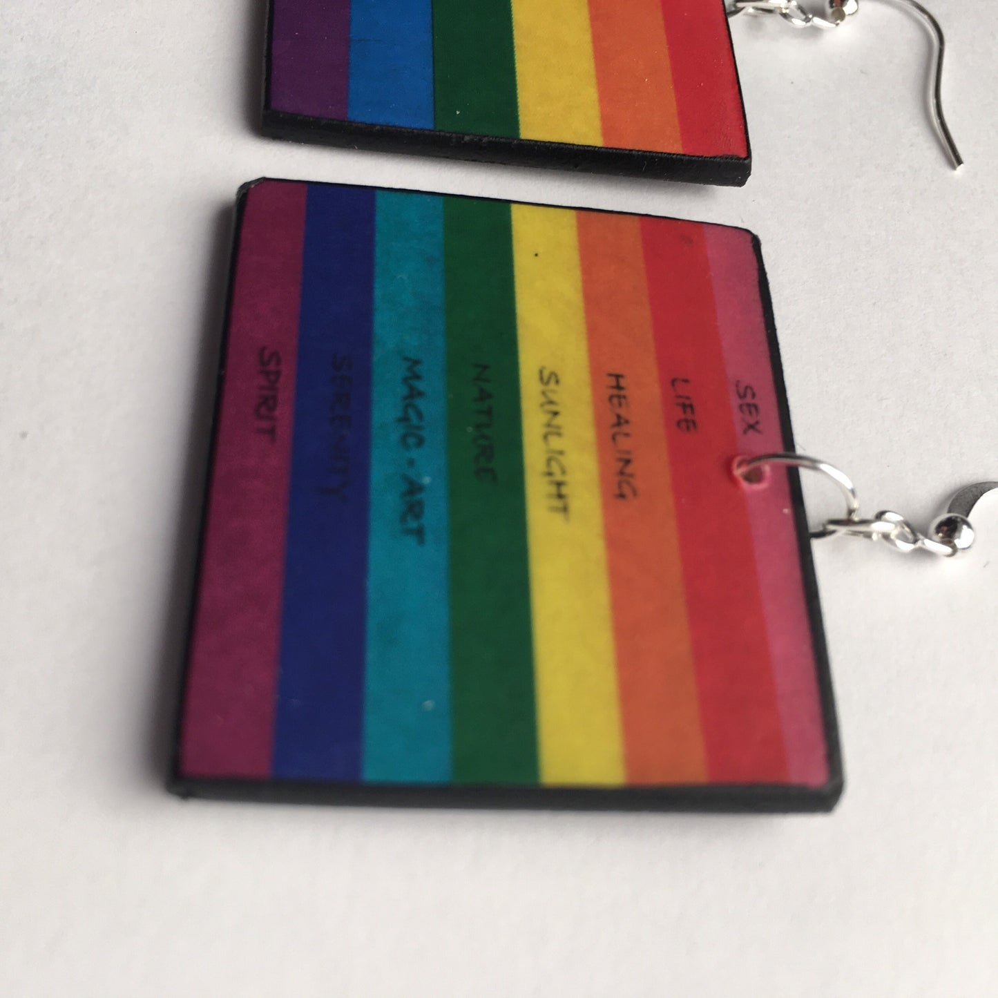LGBT Rainbow Flag Earrings.