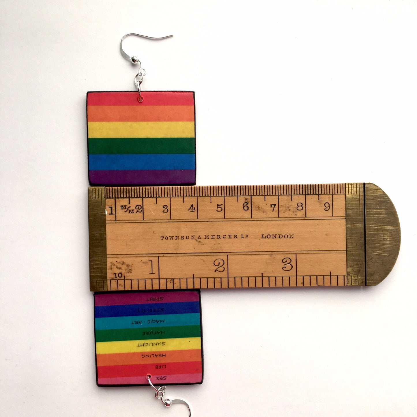 LGBT Rainbow Flag Earrings.