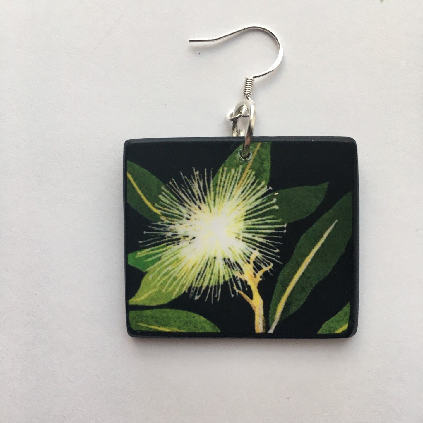Mary Delany, floral art earrings