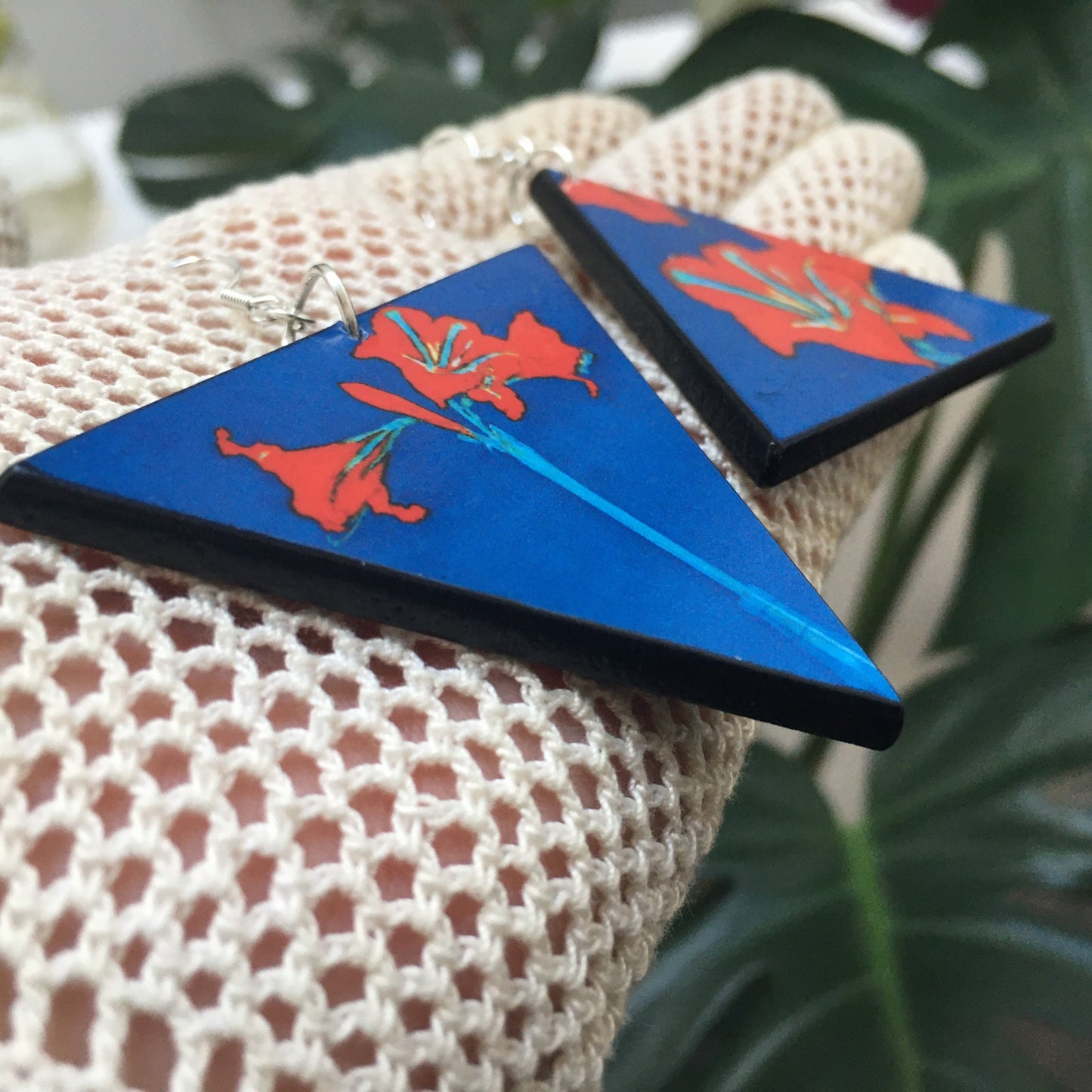 Mondrian, flowers earrings.