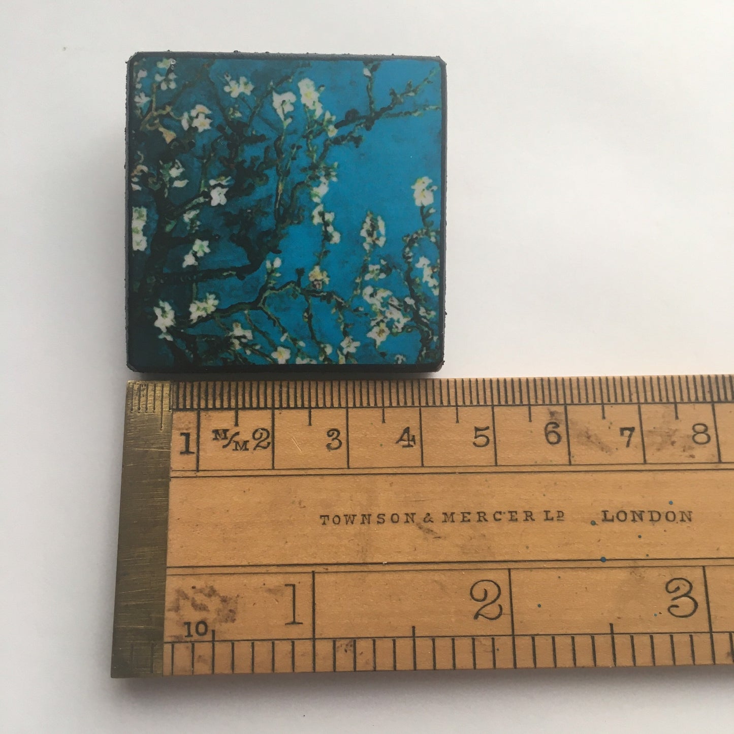 Turquoise Art Brooch. Van Gogh Jewellery. Art Gift