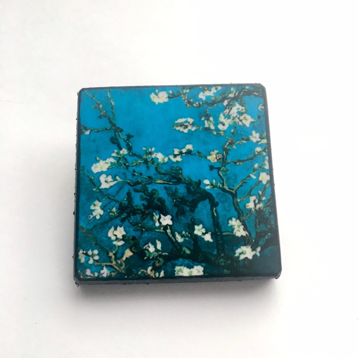 Turquoise Art Brooch. Van Gogh Jewellery. Art Gift