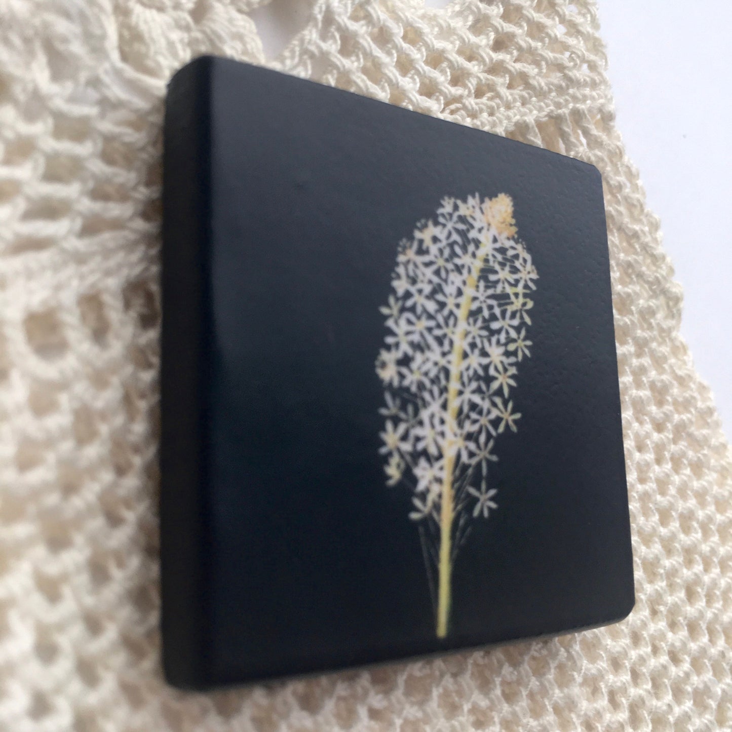 Mary Delany wooden, flowers brooch, birthday gift.