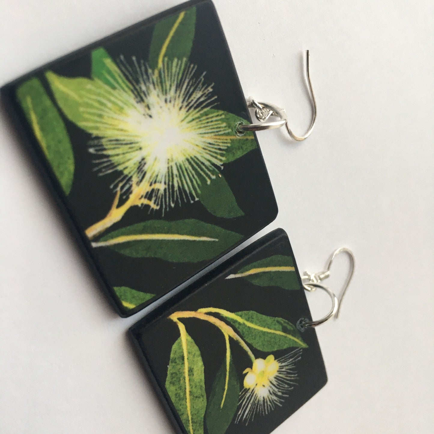 Mary Delany, floral art earrings