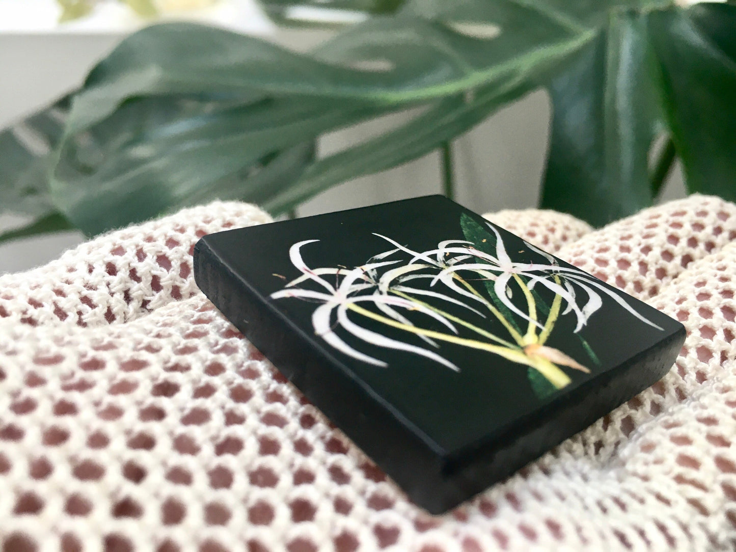 Mary Delany inspired brooch jewellery.