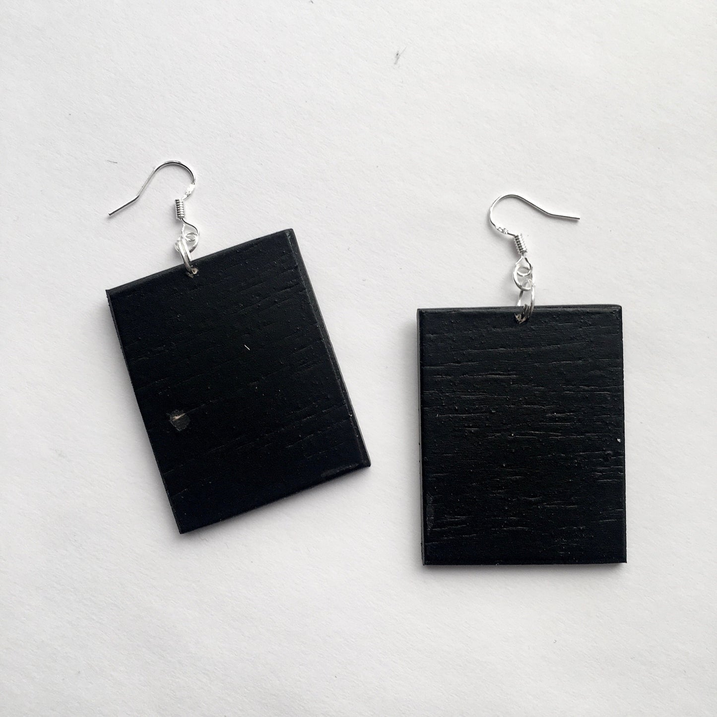 Paul Klee artsy earrings, sustainable wood, 925 silver hooks. Birthday girl gift.