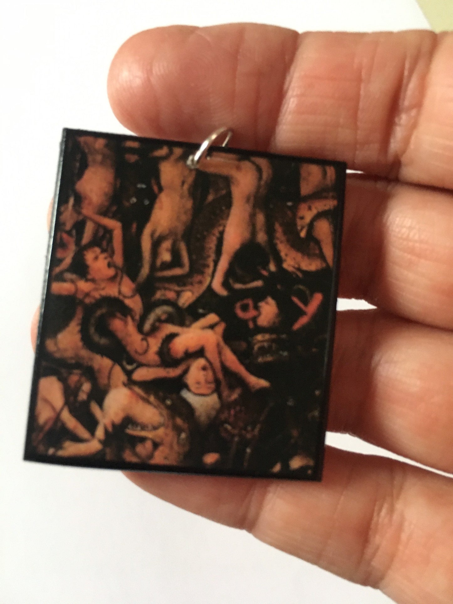 The Crucifixion by Jan Van Eyck art earrings