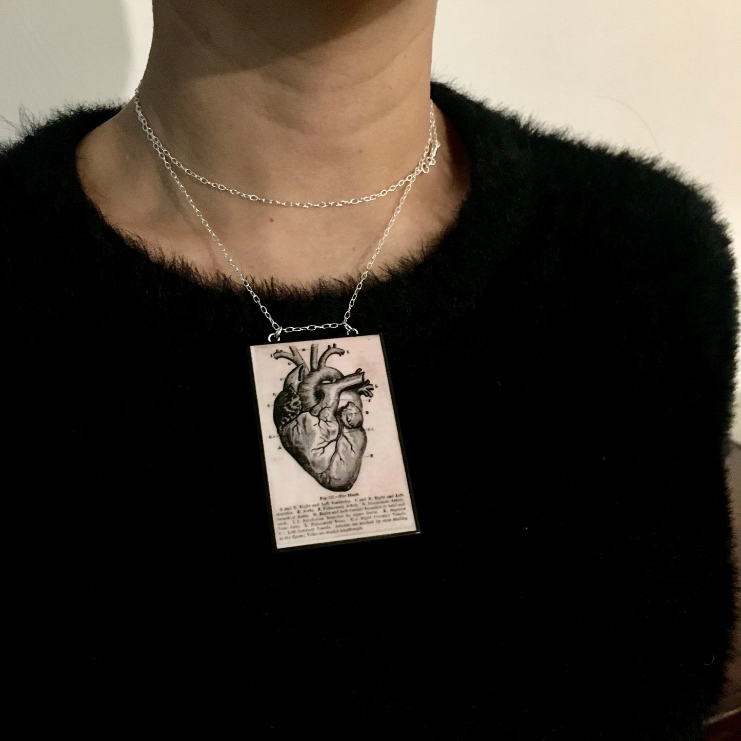 Museum-Inspired Sustainable Necklace Anatomical heart necklace Obljewellery