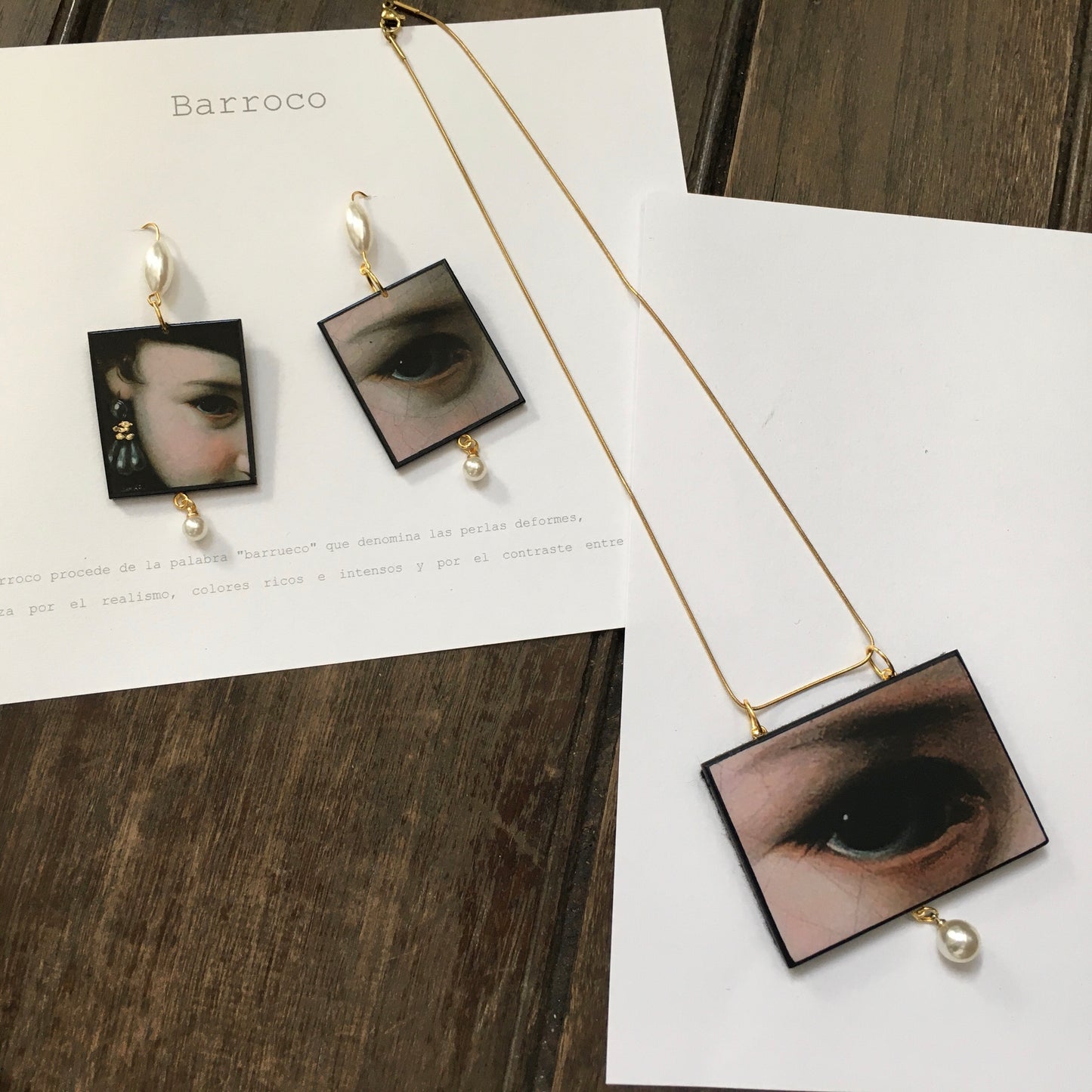 Baroque art jewellery set