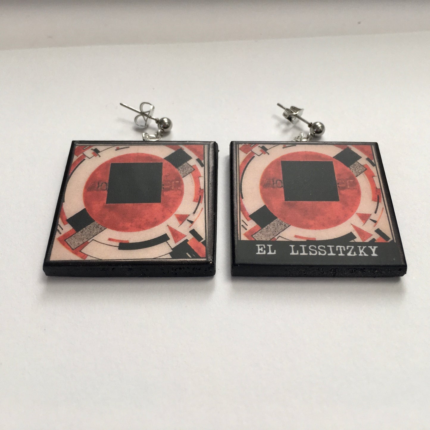 El Lissitzky earrings, Rosa Luxemburg monument project