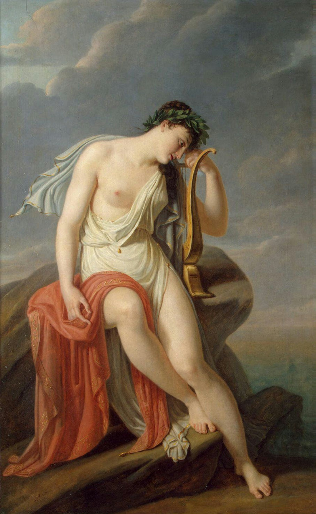 Sappho art, mismatched earrings