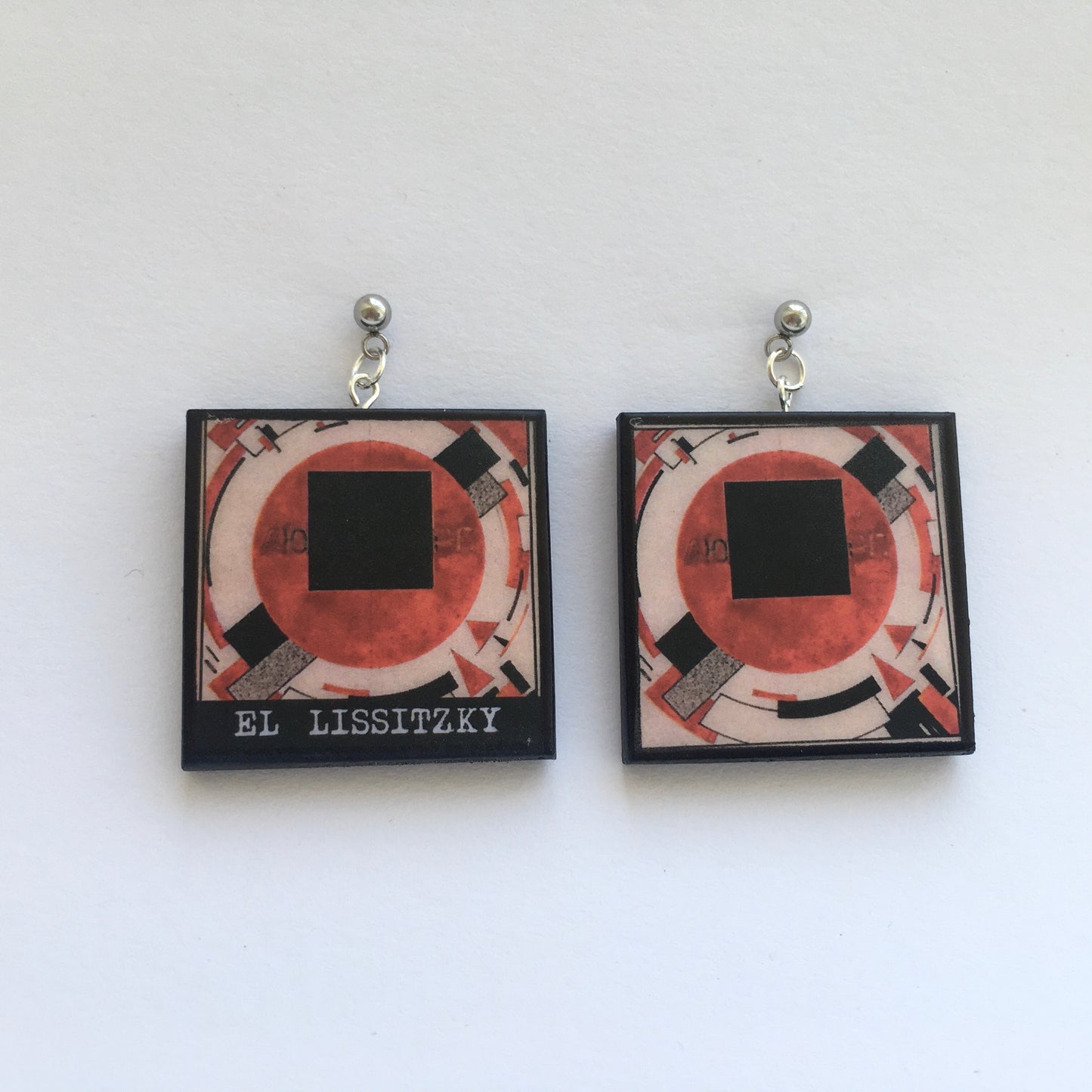 El Lissitzky earrings, Rosa Luxemburg monument project