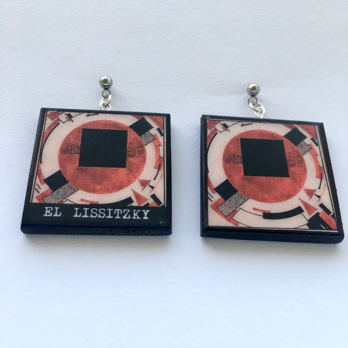 El Lissitzky earrings, Rosa Luxemburg monument project