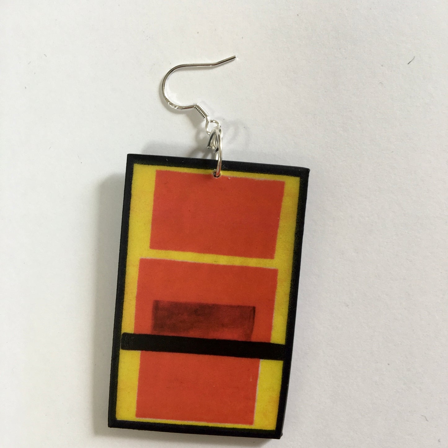 Suprematism art earrings. Sustainable gift.