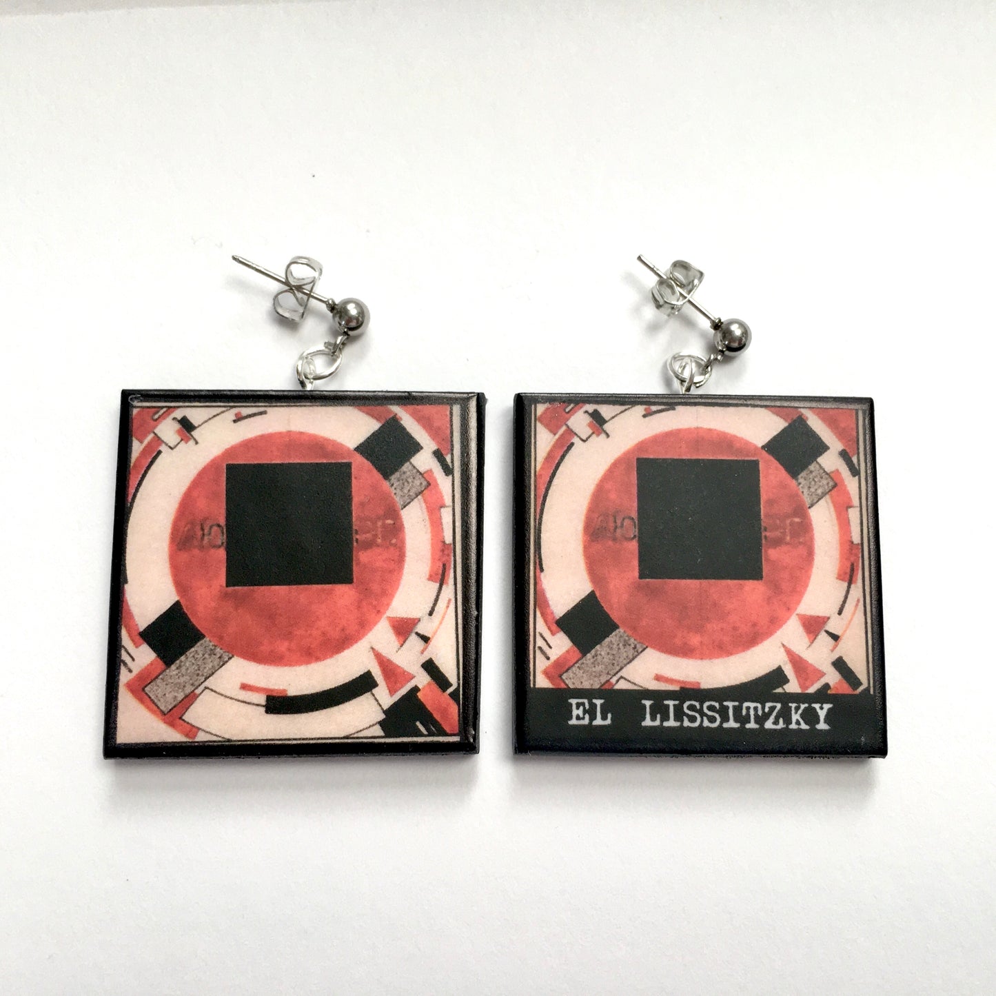 Museum-Inspired Sustainable Earrings Roza Luxemburg Monument Earrings | El Lissitzky | Obljewellery Obljewellery