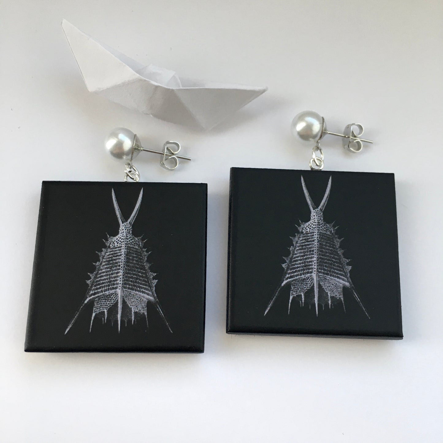 Ernst Haeckel art earrings