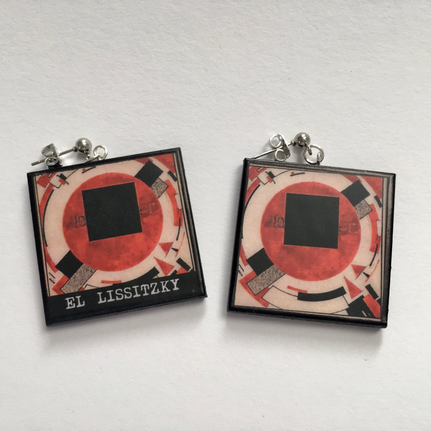 El Lissitzky earrings, Rosa Luxemburg monument project