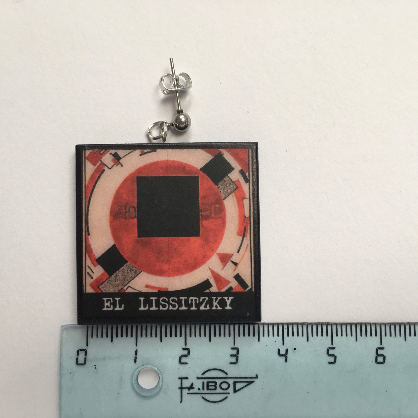 El Lissitzky earrings, Rosa Luxemburg monument project