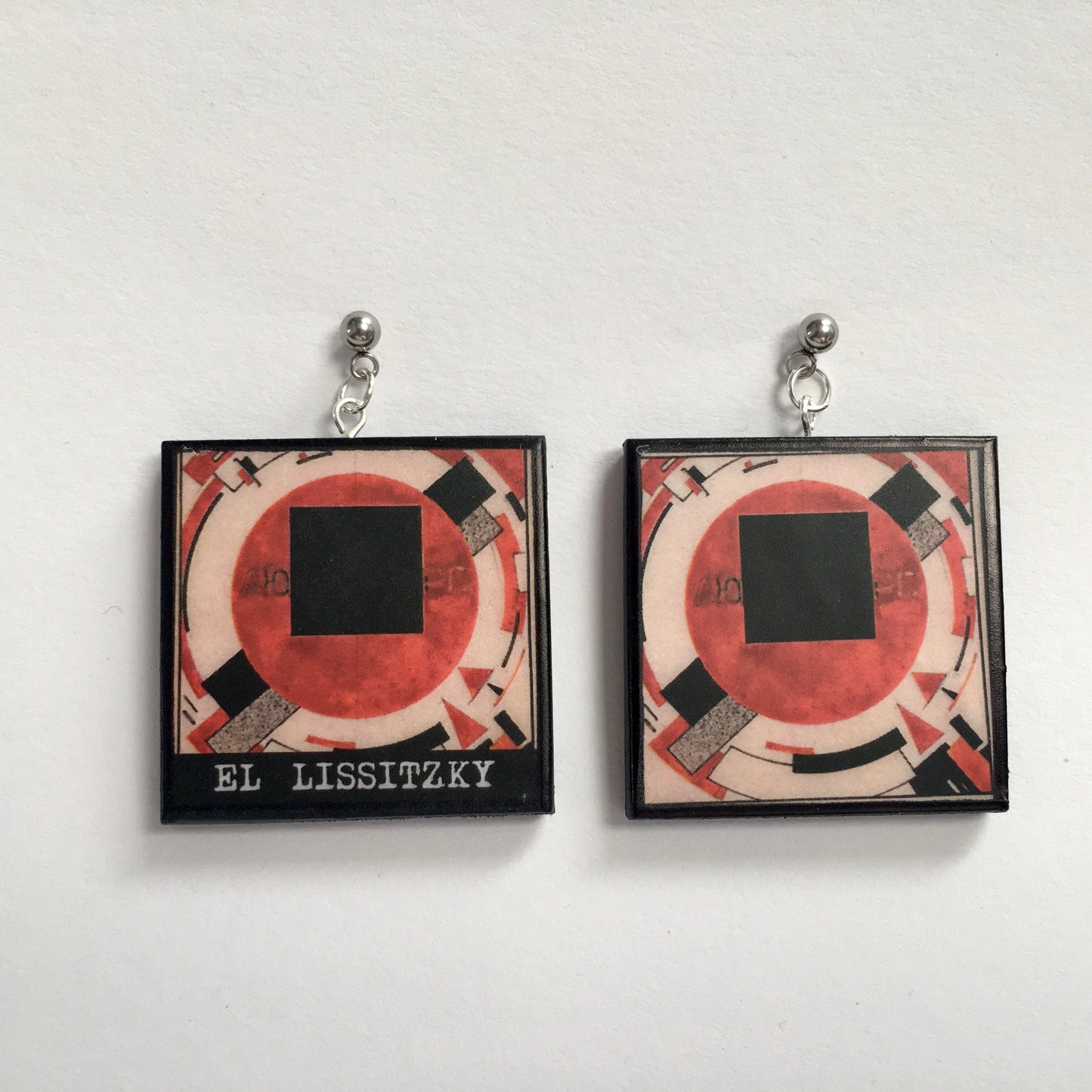 El Lissitzky earrings, Rosa Luxemburg monument project