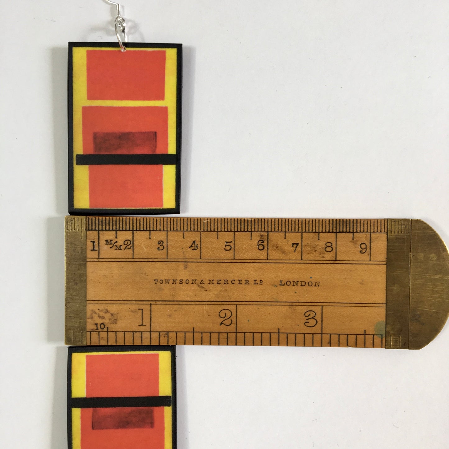 Suprematism art earrings. Sustainable gift.