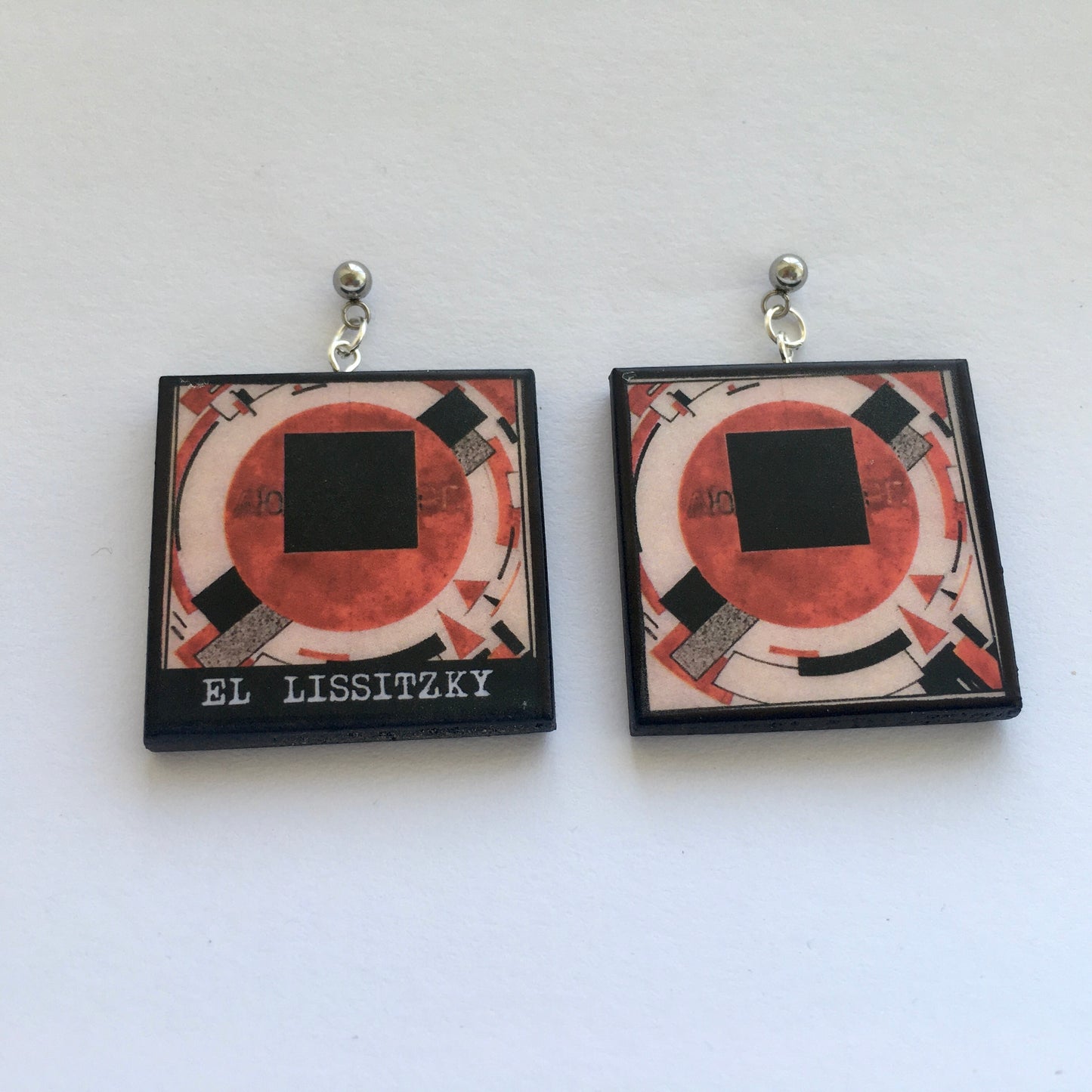 El Lissitzky earrings, Rosa Luxemburg monument project