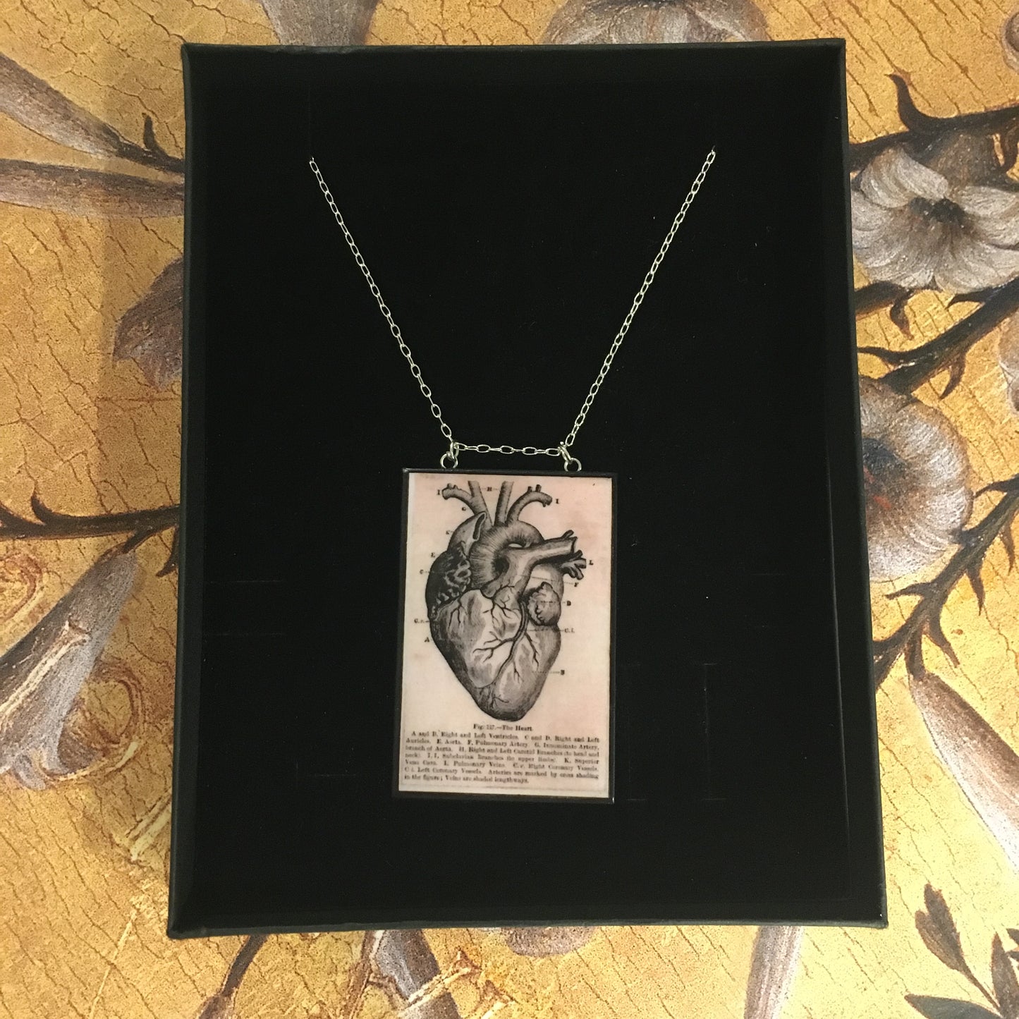 Anatomical heart necklace
