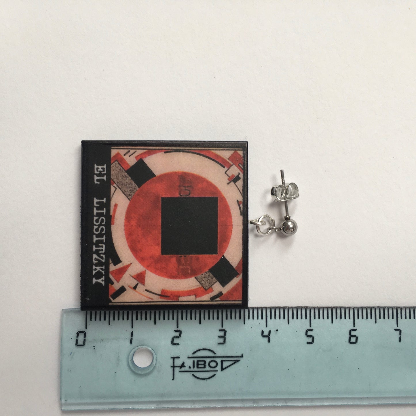 El Lissitzky earrings, Rosa Luxemburg monument project
