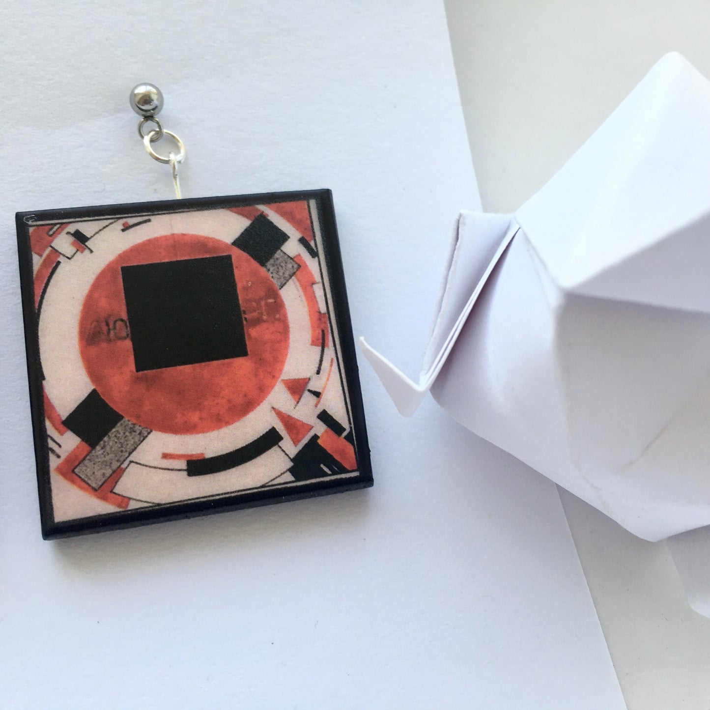 El Lissitzky earrings, Rosa Luxemburg monument project