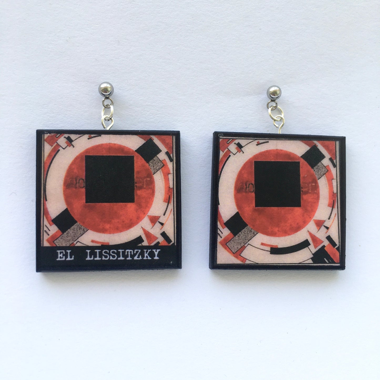 El Lissitzky earrings, Rosa Luxemburg monument project