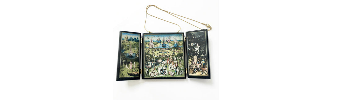 Obljewellery Bosch necklace visiting the museum Prado Madrid